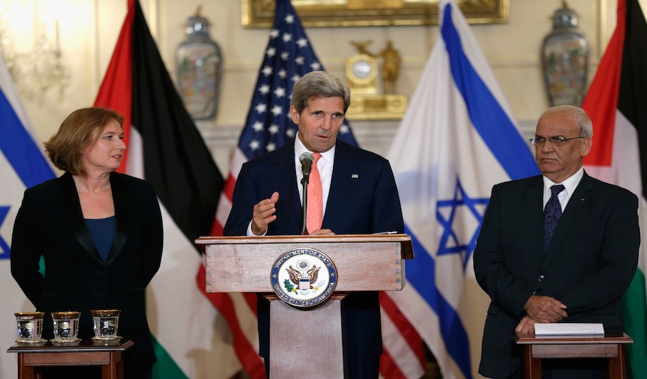 Secretary Of State John Kerry Speaks On The Middle East Peace Process