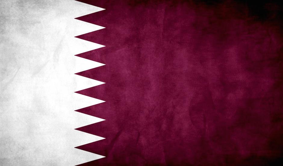 Bandera de Qatar.