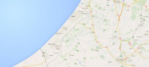 Mapa de Gaza.
