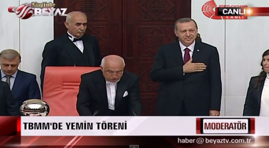 Recep Tayyip Erdogan, en su toma de posesión como presidente de Turquía (28 AGO 14).