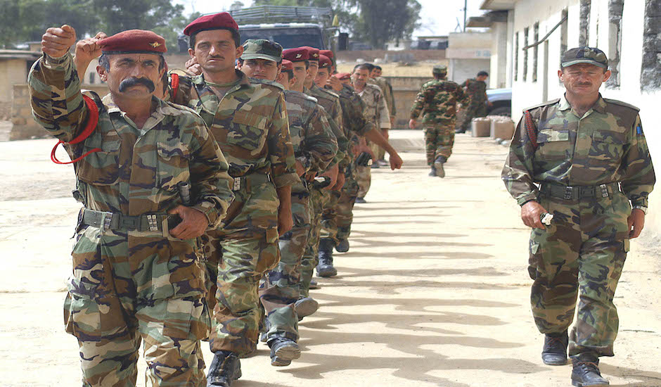 Batallón iraquí de la peshmerga, entrenado por fuerzas estadounidenses en Mosul
