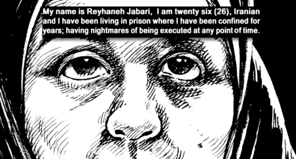 Reyhaneh Jabari, ejecutada en Irán por defenderse de su violador.