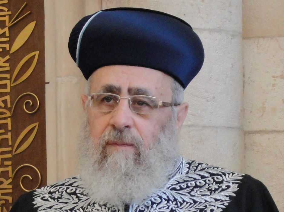 El gran rabino sefardí, Isaac Yosef.