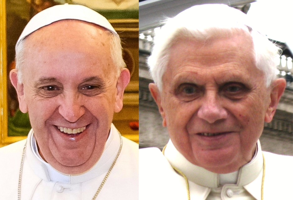 Francisco y Benedicto XVI.