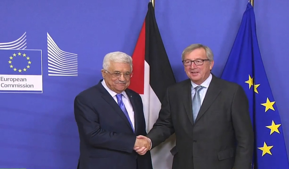 Mahmud Abás y Jean Claude Juncker