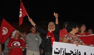 Manifestación contra el terrorismo en Túnez