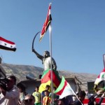 Manifestación contra el genocidio druso en Siria