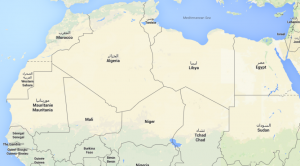 Mapa del Magreb.