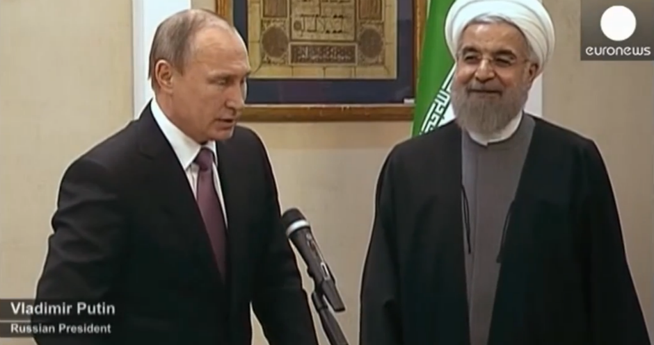 Vladímir Putin y Hasán Ruhaní.