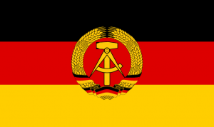 Bandera de la República Democrática Alemana (RDA).