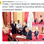 Museveni ‘trolea’ a Netanyahu en su visita a Uganda