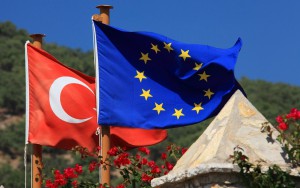 Banderas de Turquía y la UE