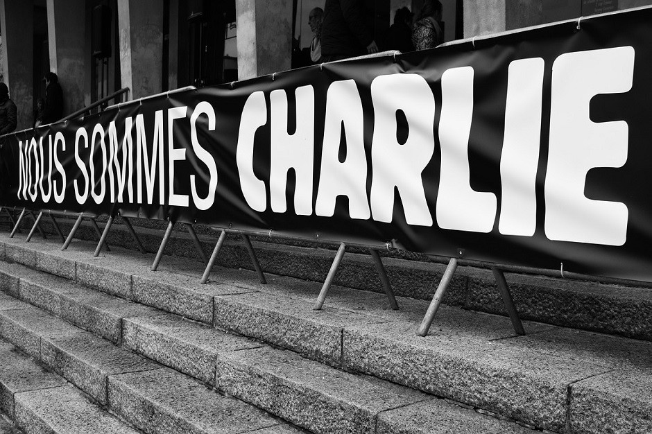 Manifestación en París bajo el lema "Je suis Charlie"