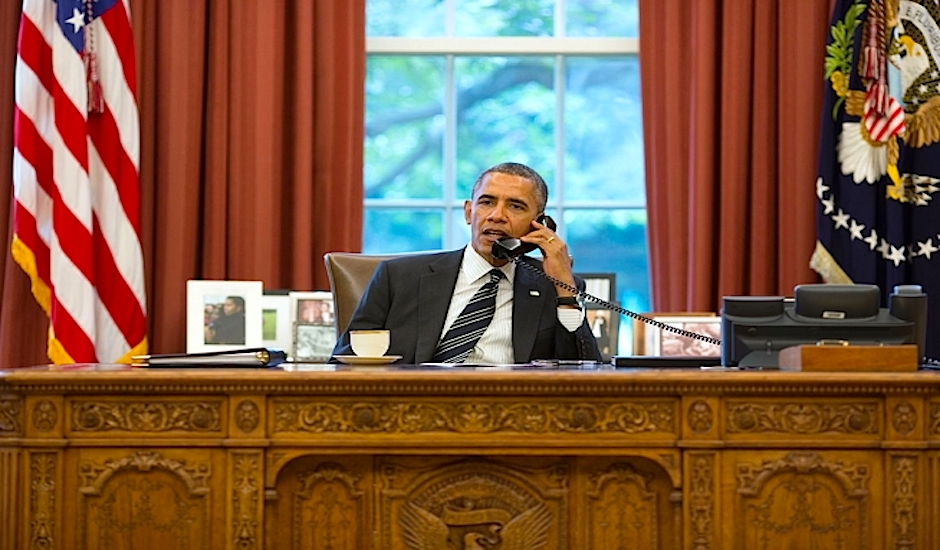 Obama en el Despacho Oval