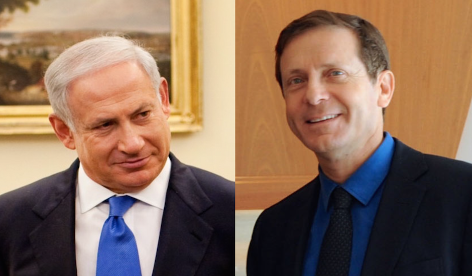 Benjamín Netanyahu e Isaac Herzog