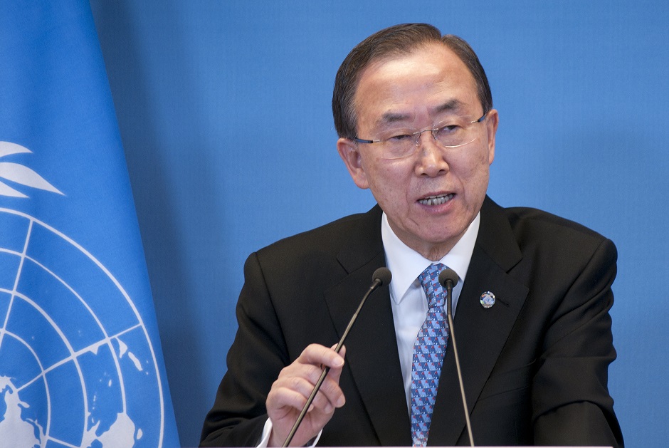 Ban Ki Moon en la sede de Nueva York